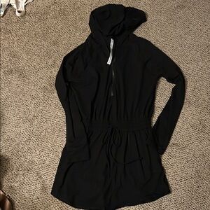 Black Hooded Romper